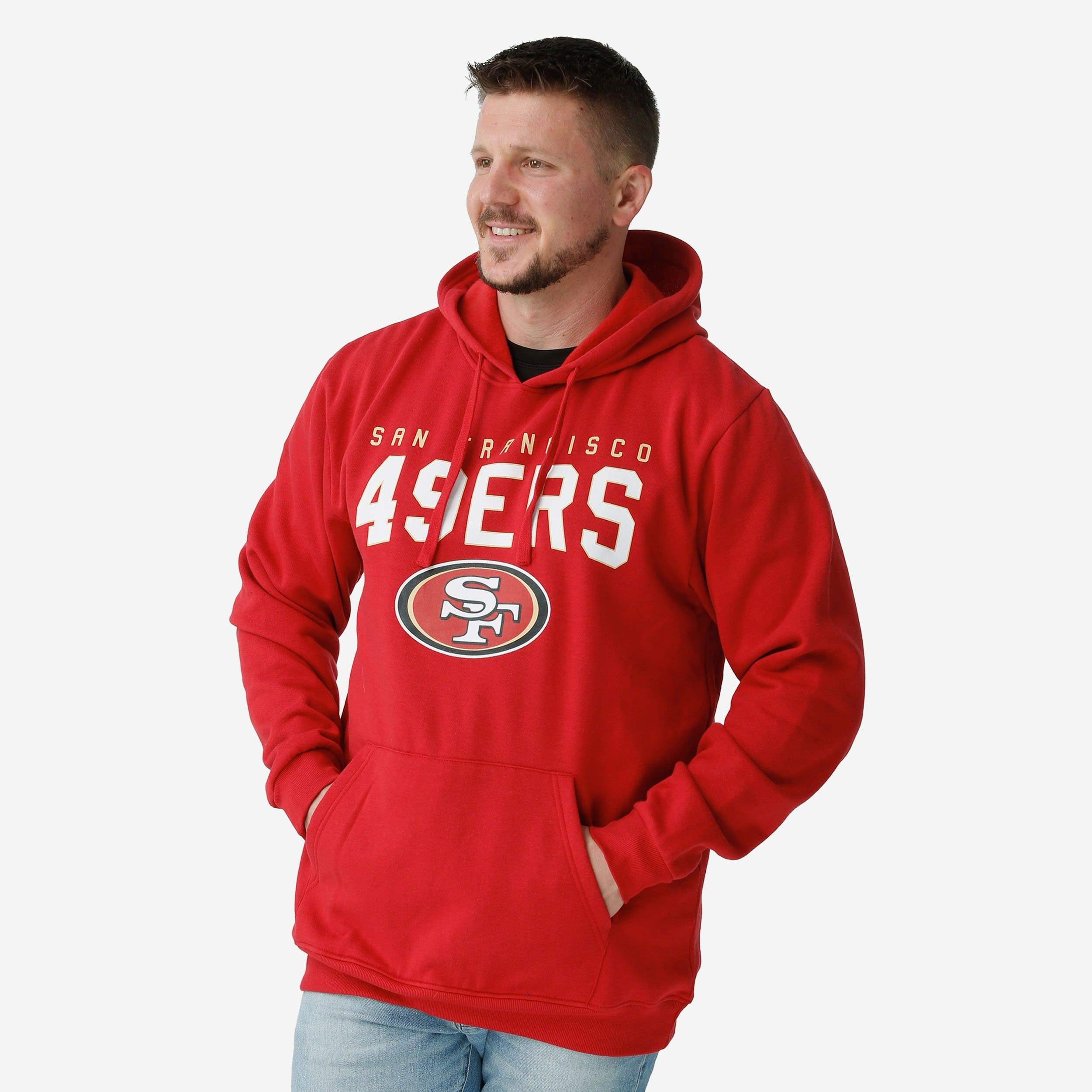 Pro Standard San Francisco 49ers Retro Classic FLC Pro Hoodie - Red/Black  (FS4543591-RBK)