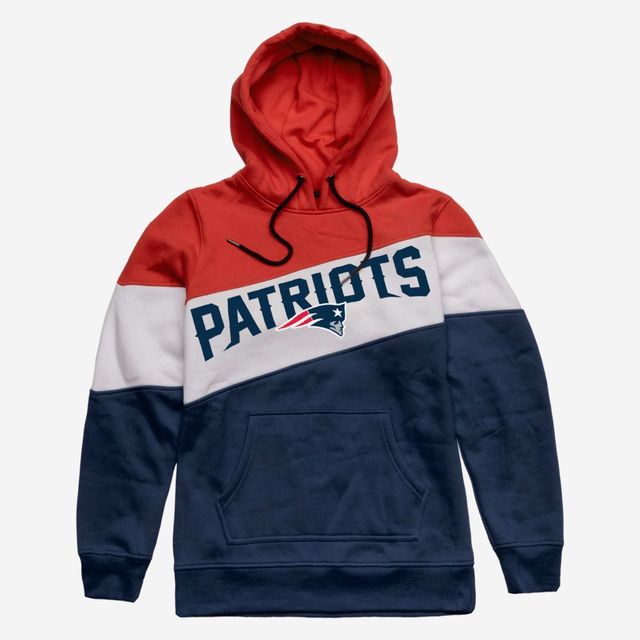 New England Patriots Wordmark Colorblock Hoodie FOCO