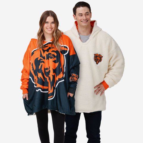 Outerstuff Chicago Bears Youth All Over Blitz Hooded Sweatshirt Small = 6-8