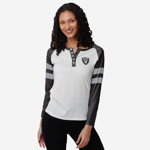 Las Vegas Raiders Womens Team Stripe Property Of V-Neck T-Shirt