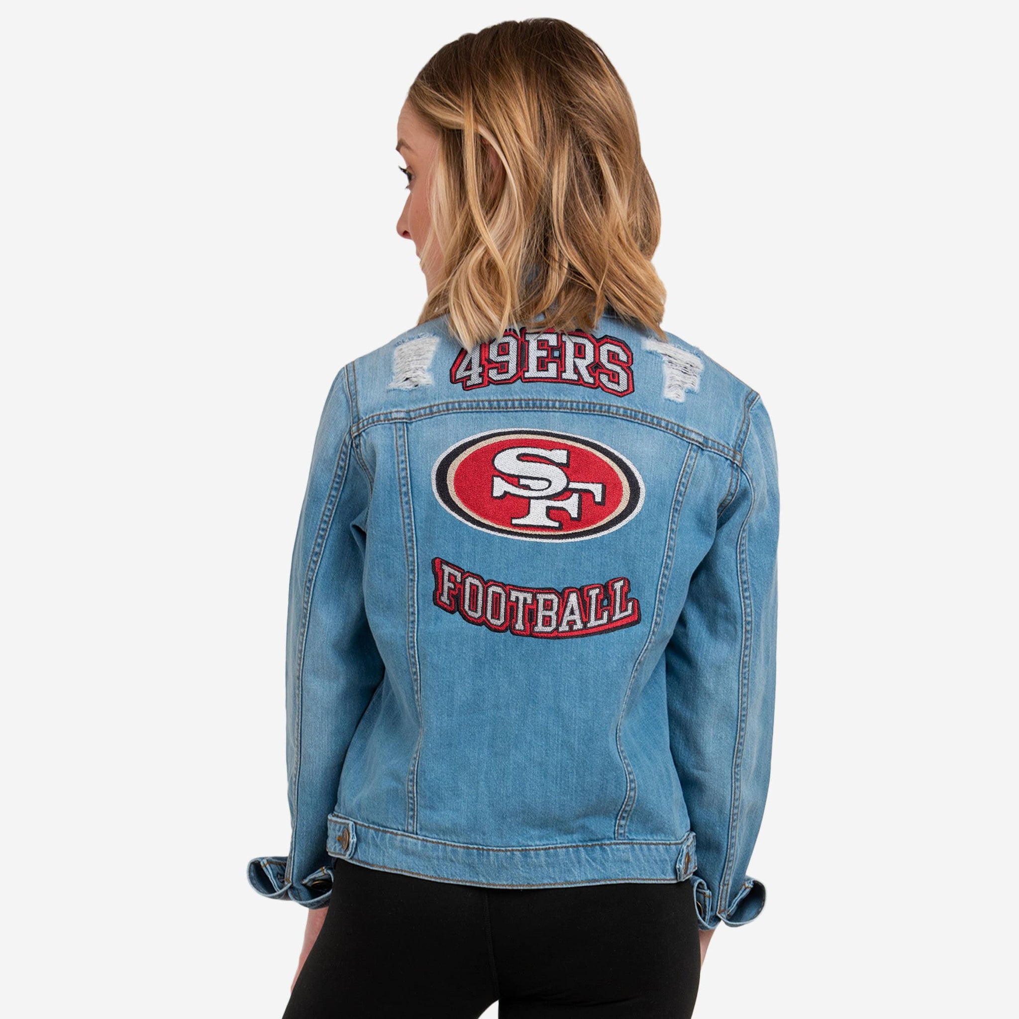 49ers jean jacket womens