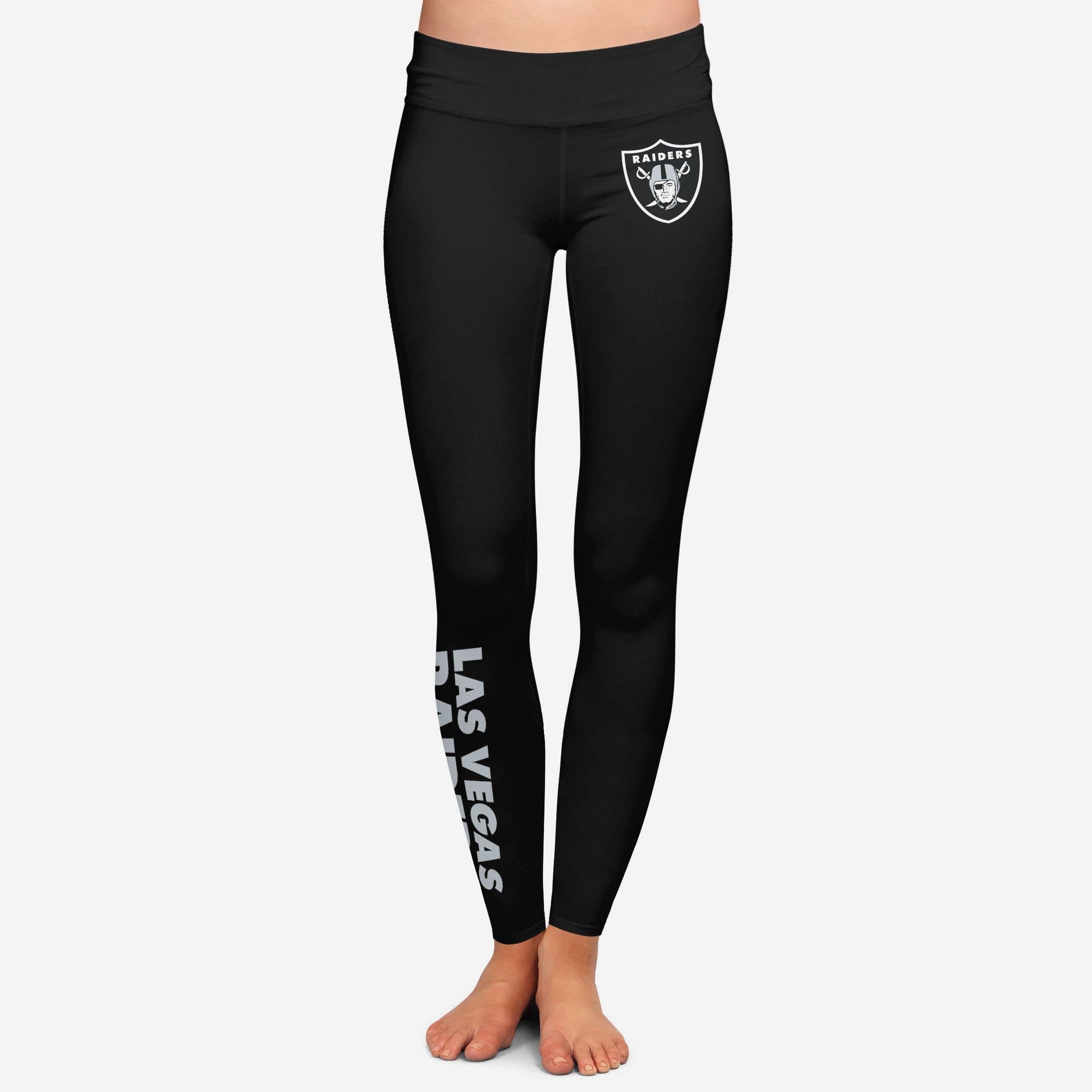 Women's Concepts Sport Black/Silver Las Vegas Raiders Dormer Knit Sublimated Leggings Size: Medium