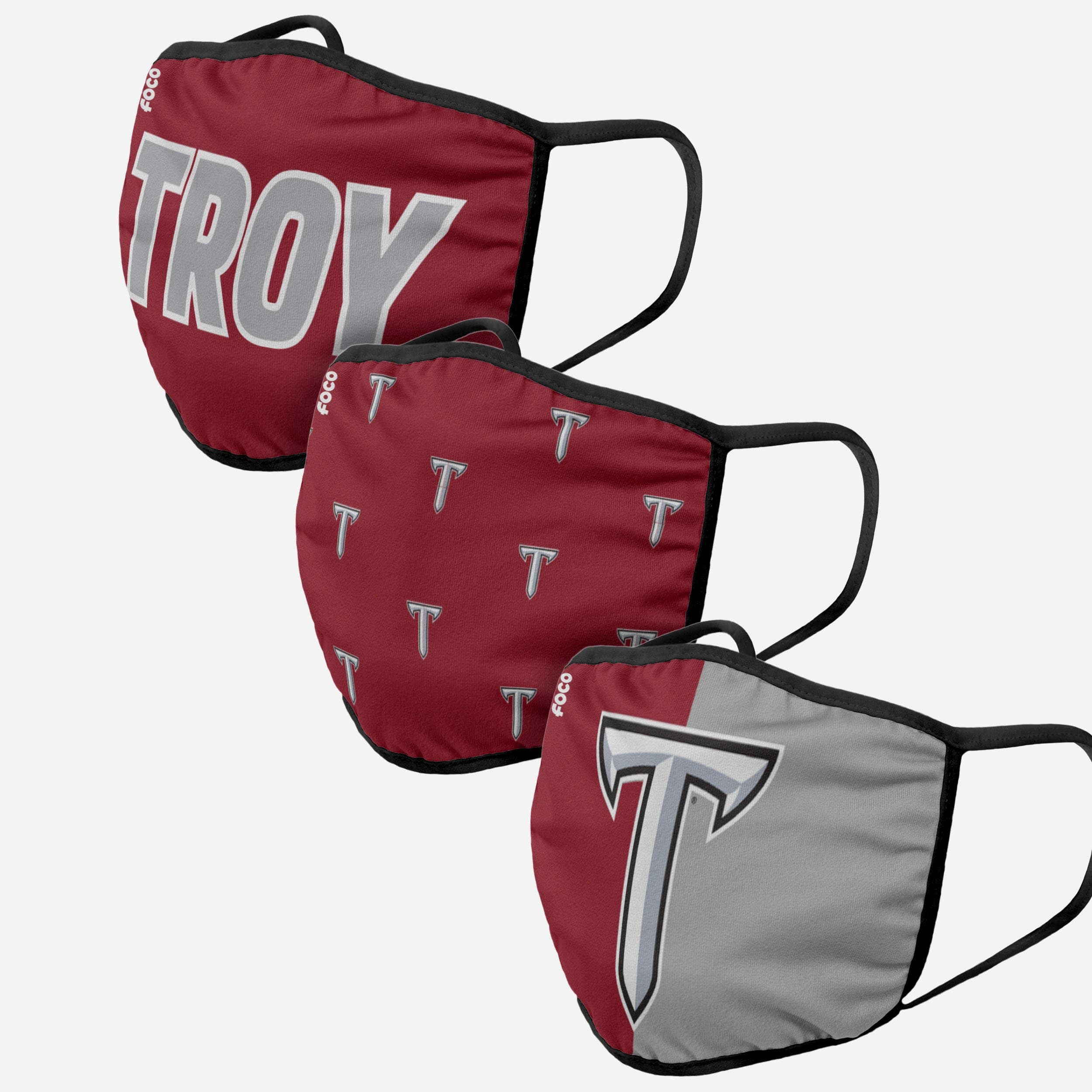 Download Troy Trojans 3 Pack Face Cover Foco Yellowimages Mockups