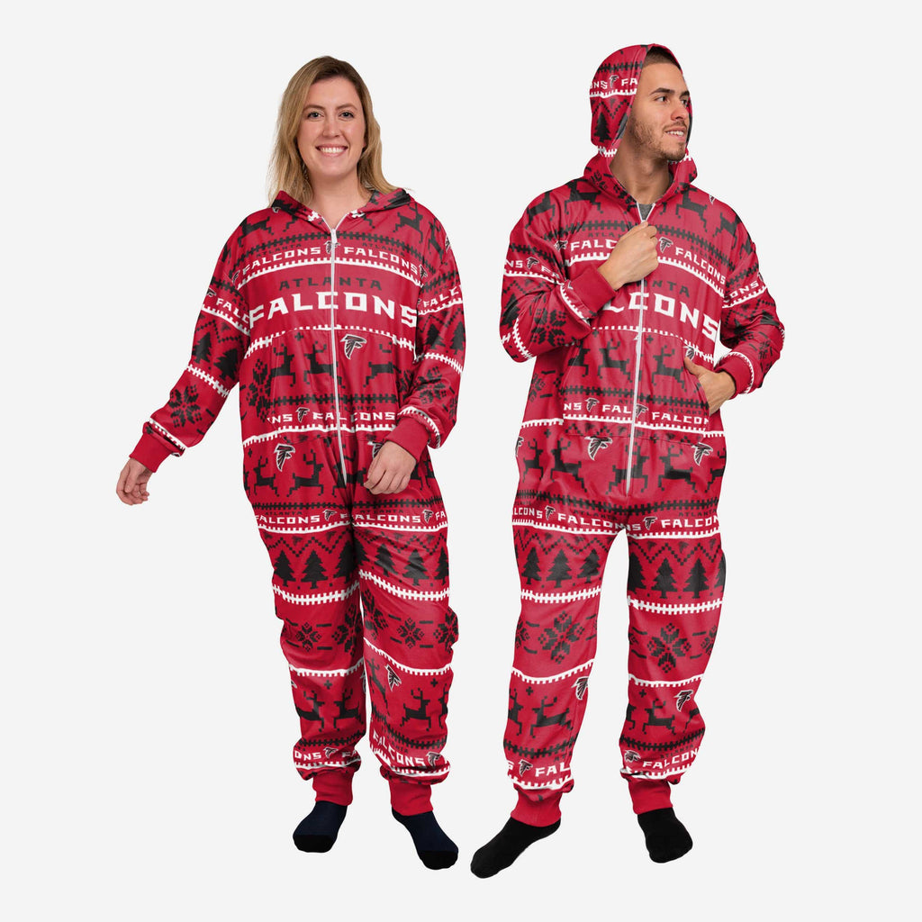 Atlanta Falcons Holiday One Piece Pajamas FOCO