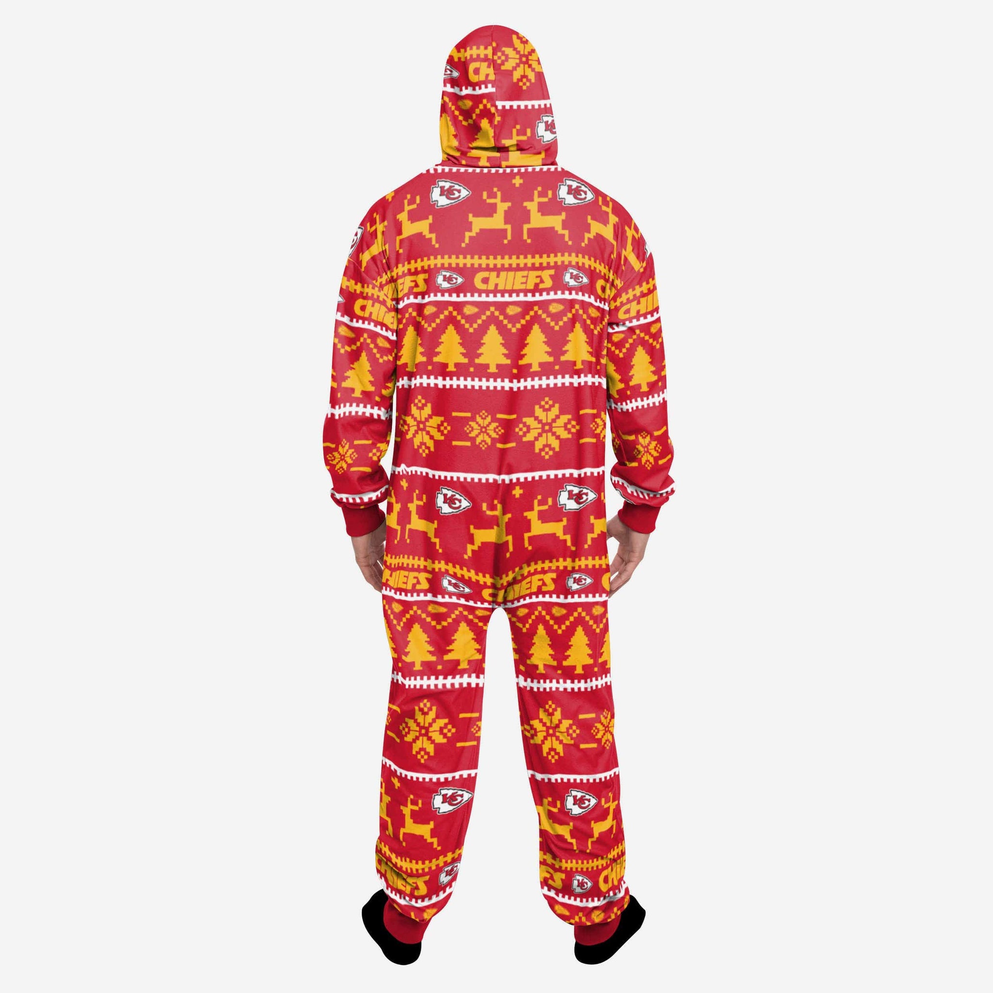 Kansas City Chiefs Holiday One Piece Pajamas FOCO