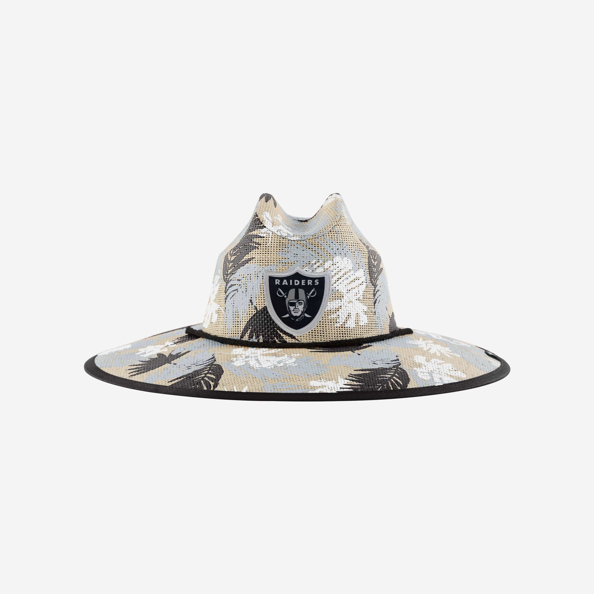 las vegas raiders floral straw hat