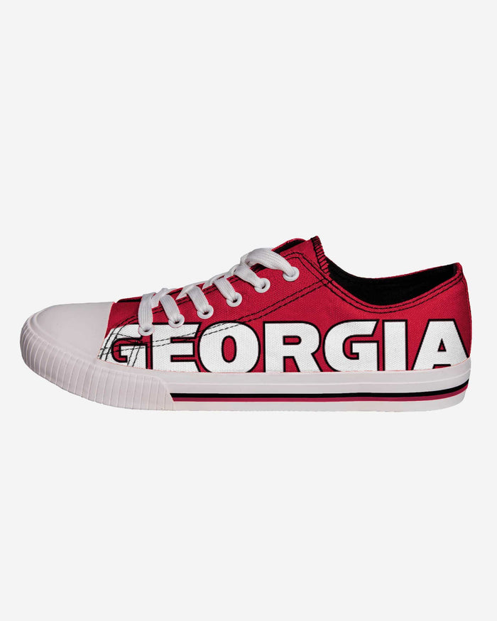 limiet kans Legende Georgia Bulldogs Mens Low Top Big Logo Canvas Shoe FOCO