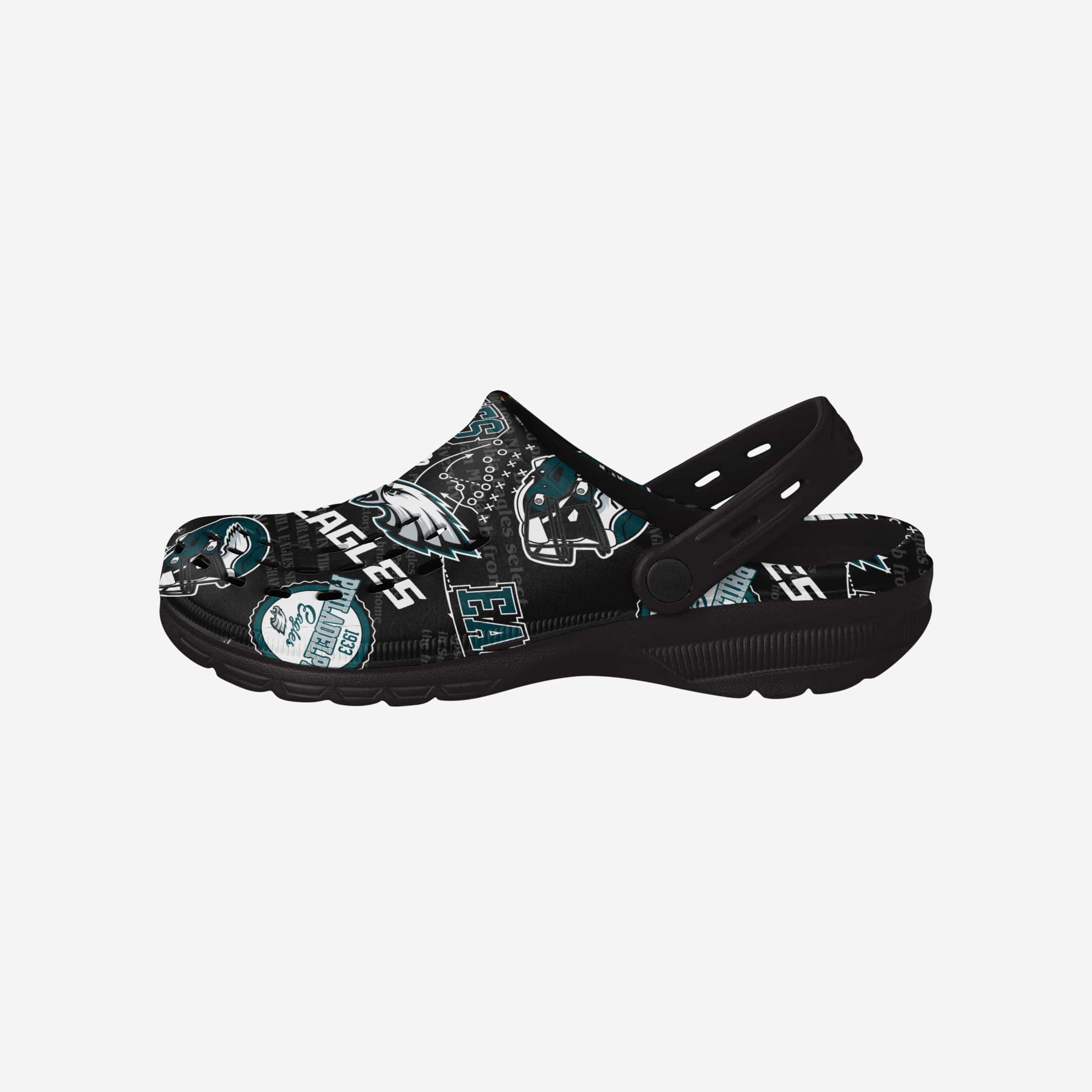 Philadelphia Eagles Historic Print Clog With Strap