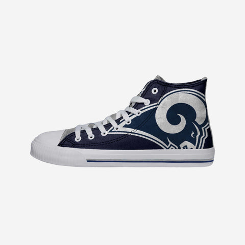 Men's FOCO Boston Red Sox High Top Canvas Sneakers Navy