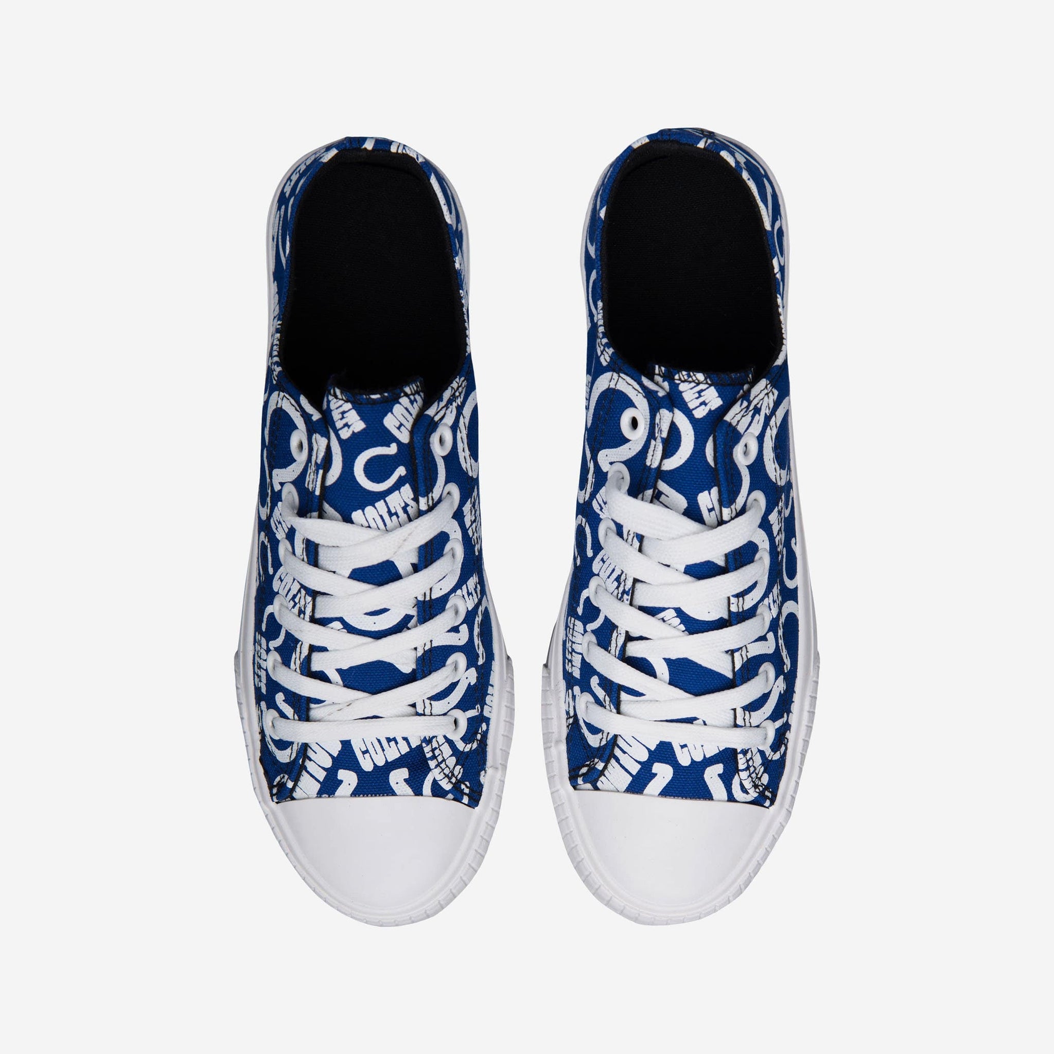 Indianapolis Colts Womens Low Top Repeat Print Canvas Shoe FOCO.com