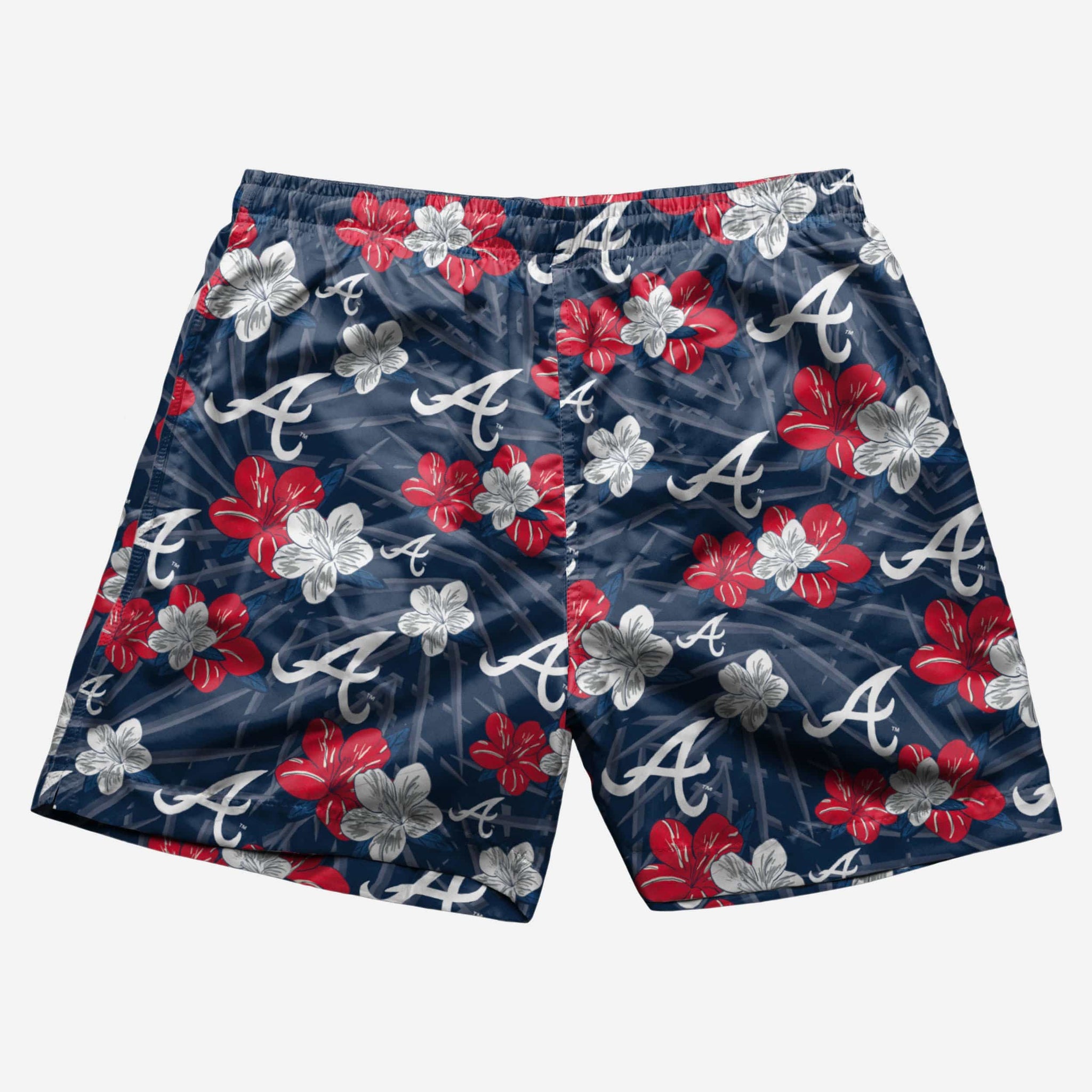 Atlanta Braves Hibiscus Swimming Trunks FOCO