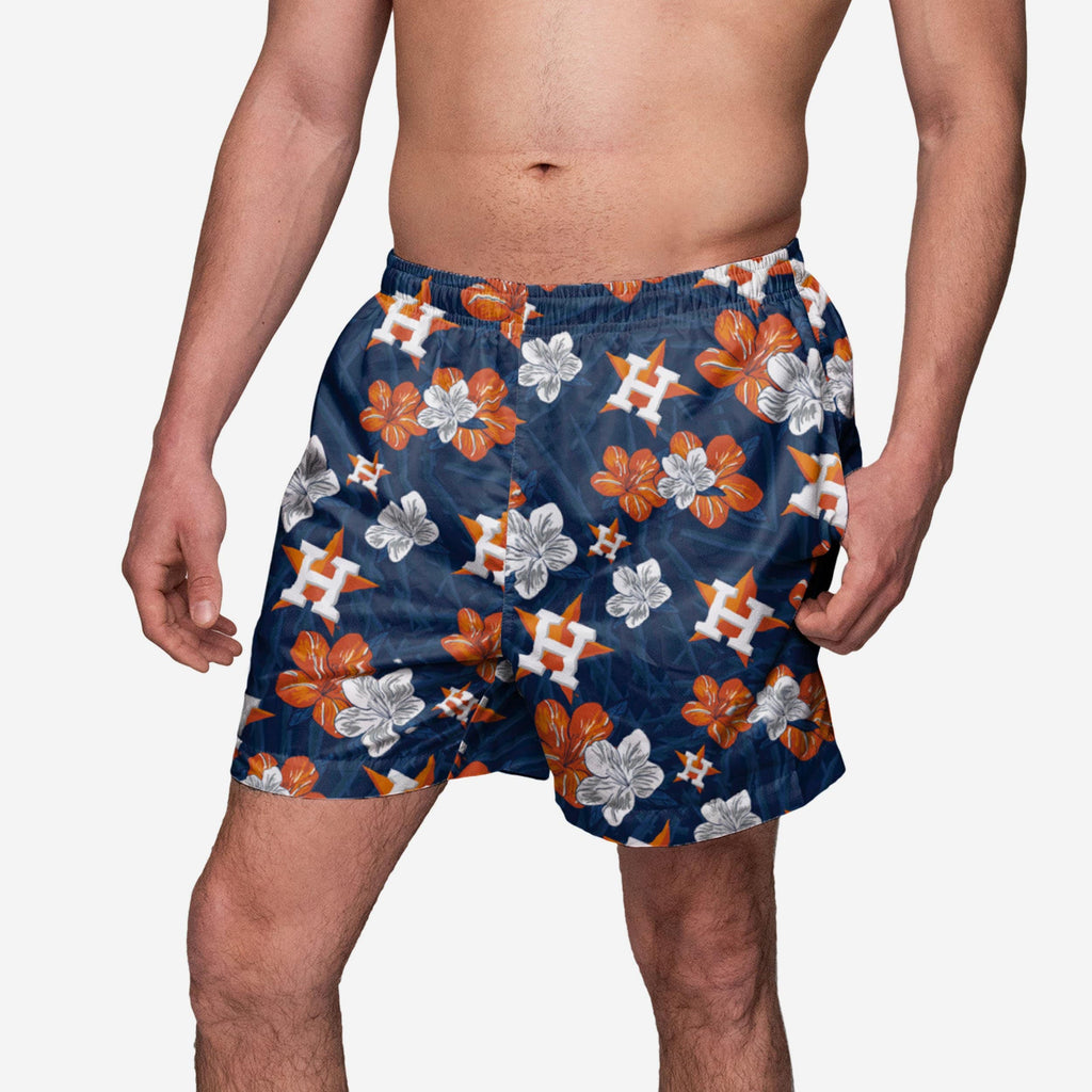 Houston Astros Hibiscus Swimming Trunks FOCO