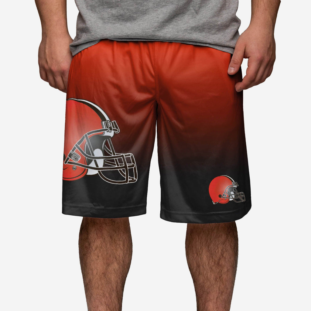 Cleveland Browns Gradient Big Logo Training Shorts FOCO