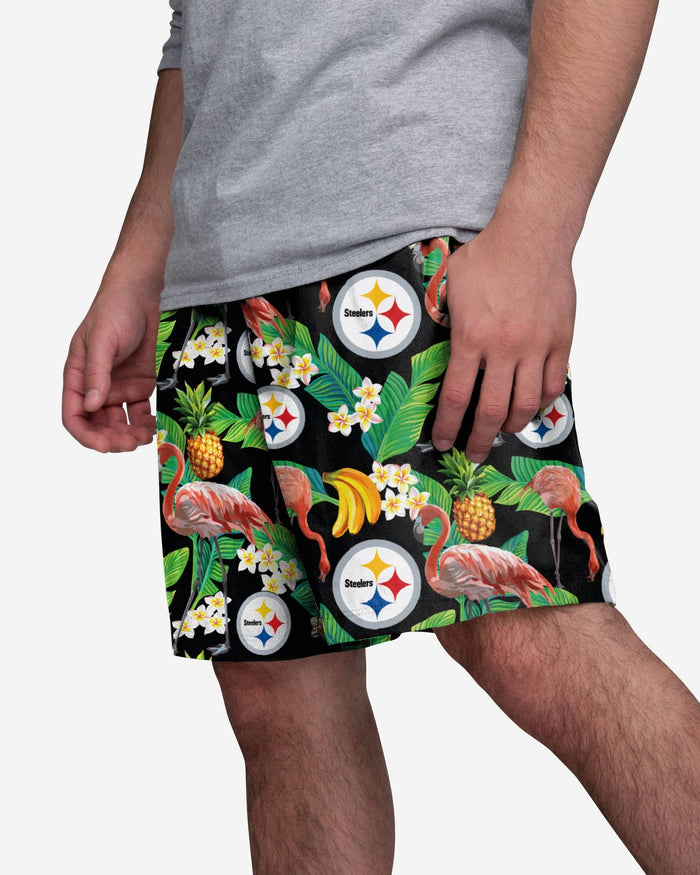 Pittsburgh Steelers Floral Shorts FOCO