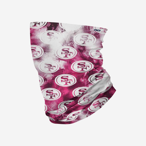 San Francisco 49ers Womens Color Wave Chunky Beanie & Gaiter Scarf Set FOCO