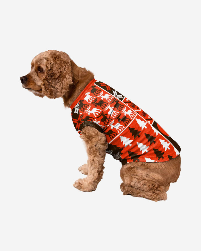 Cleveland Browns Busy Block Dog Sweater 