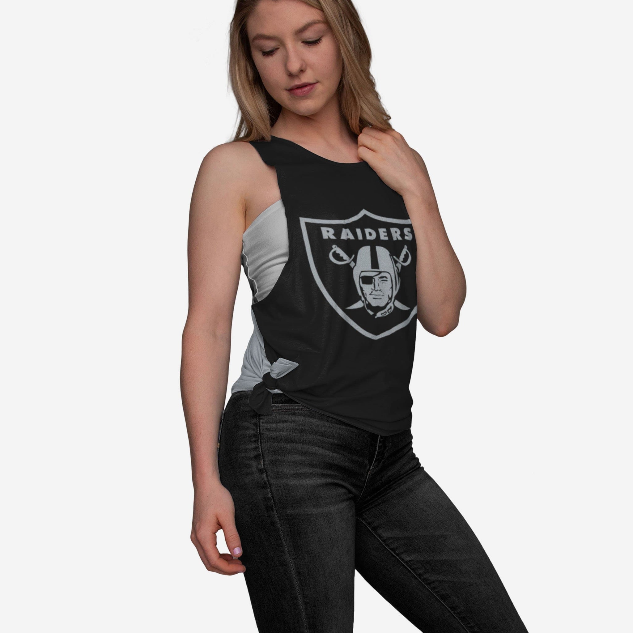 Fanatics Branded Women's Fanatics Branded White Las Vegas Raiders Sunday  Best Lace-Up T-Shirt
