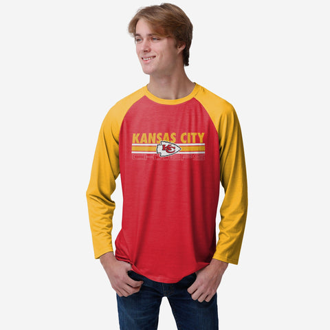 FOCO Kansas City Chiefs NFL Womens Big Logo Solid Raglan T-Shirt