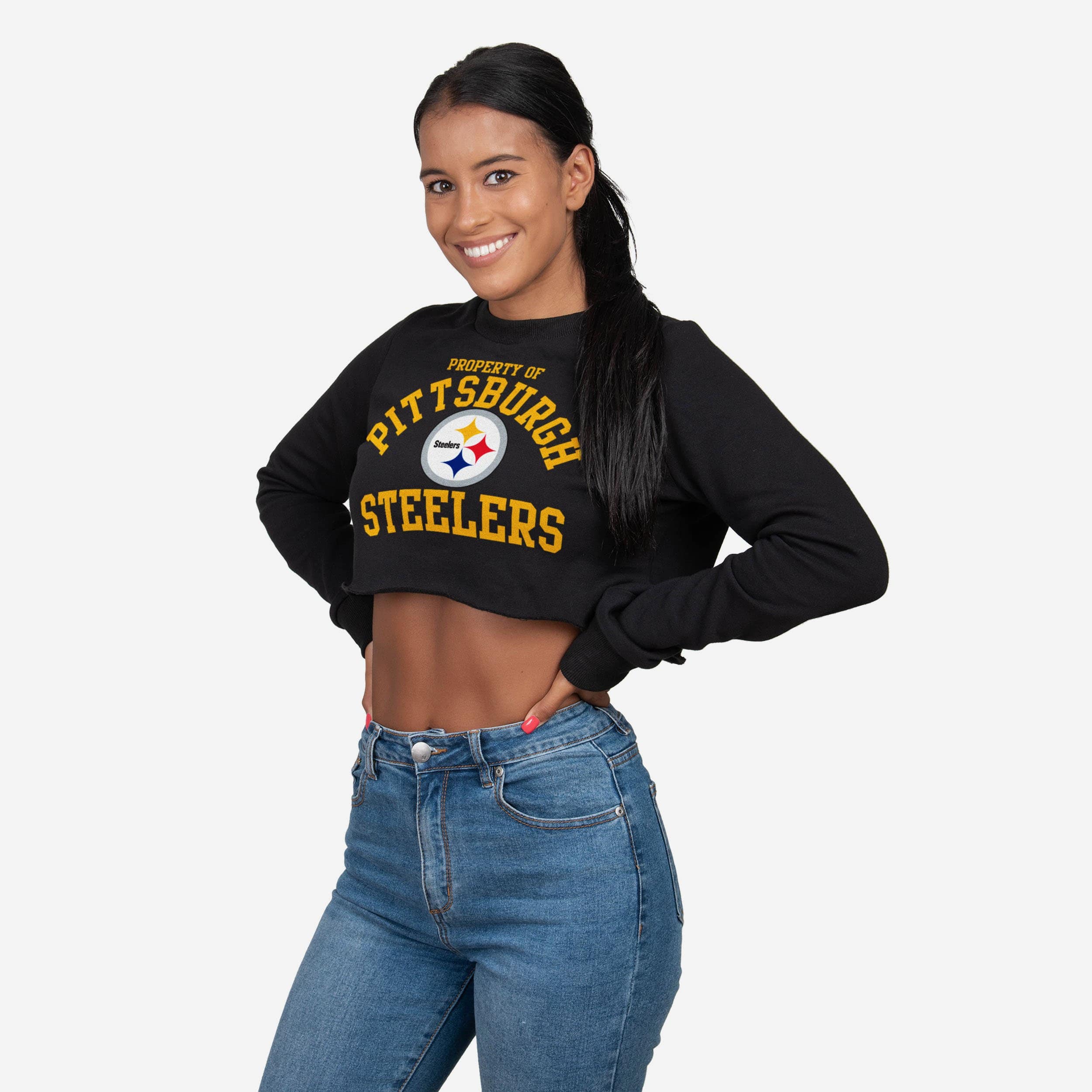 Steelers Crop Hoodie  Jessica Marie Boutique