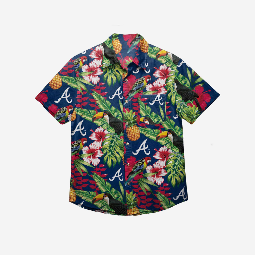 Atlanta Braves Floral Button Up Shirt FOCO