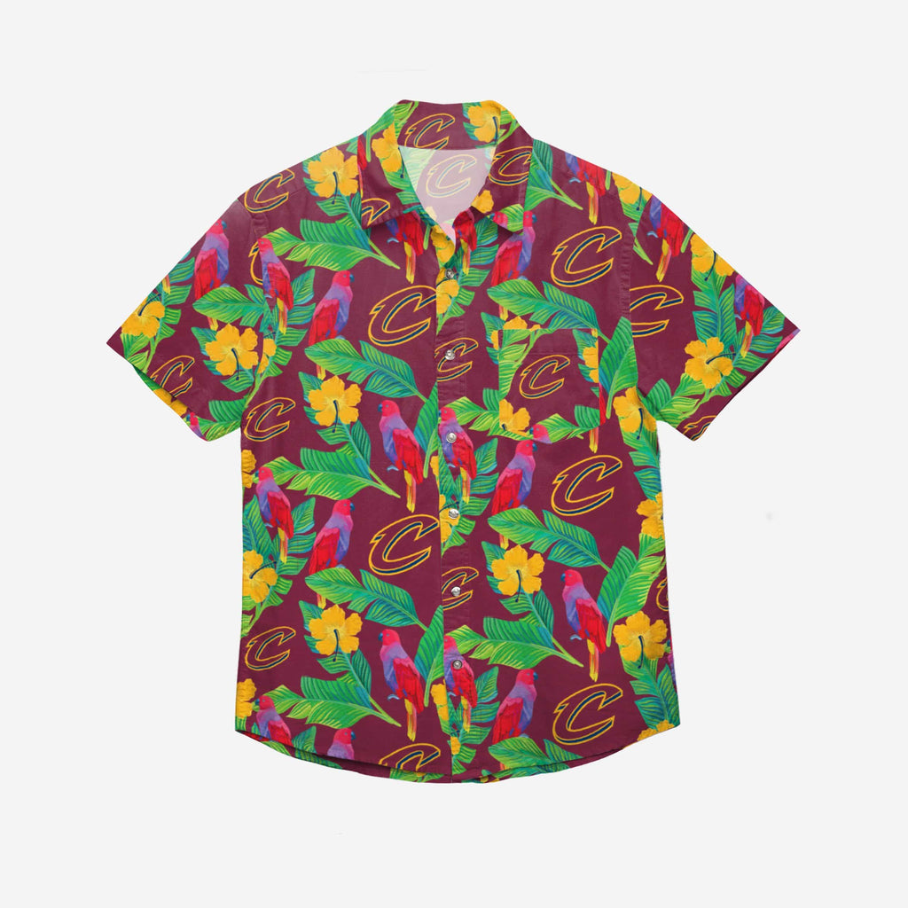 Cleveland Cavaliers Floral Button Up Shirt FOCO