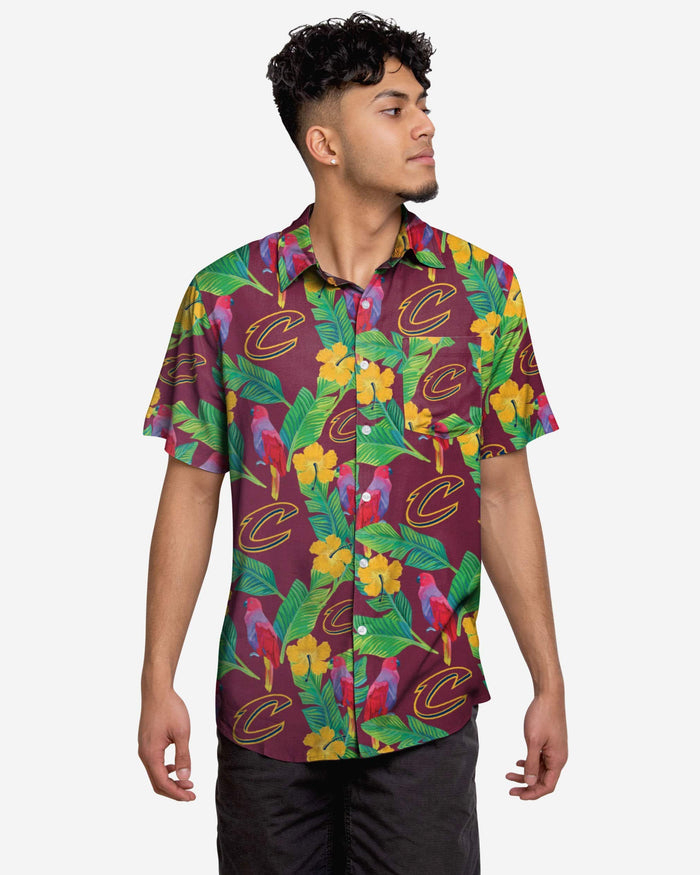Cleveland Cavaliers Floral Button Up Shirt FOCO