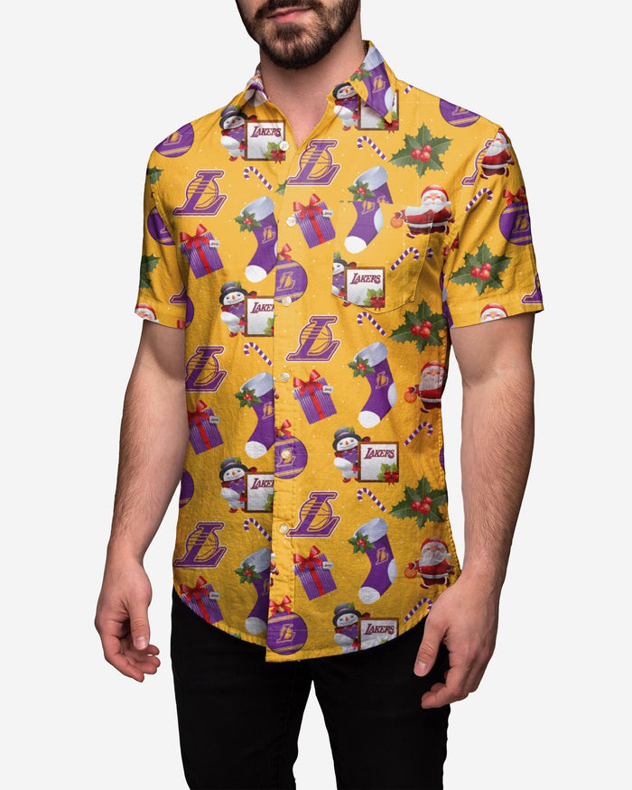 lakers button up shirt