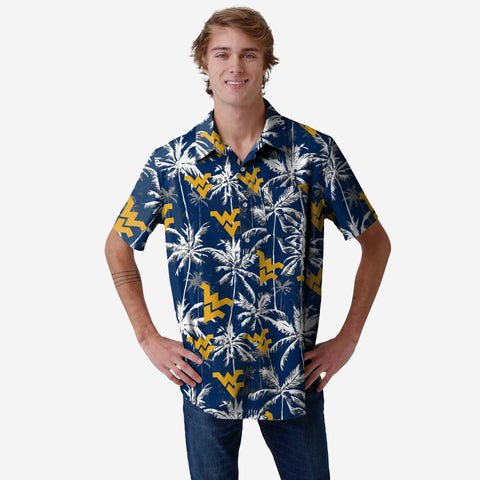 FOCO Los Angeles Rams NFL Mens Black Floral Button Up Shirt