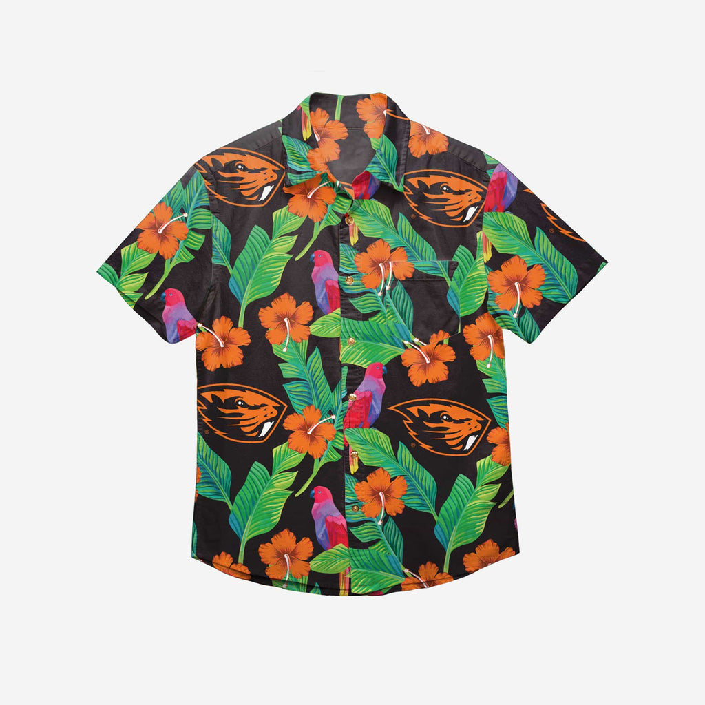 Oregon State Beavers Floral Button Up Shirt FOCO