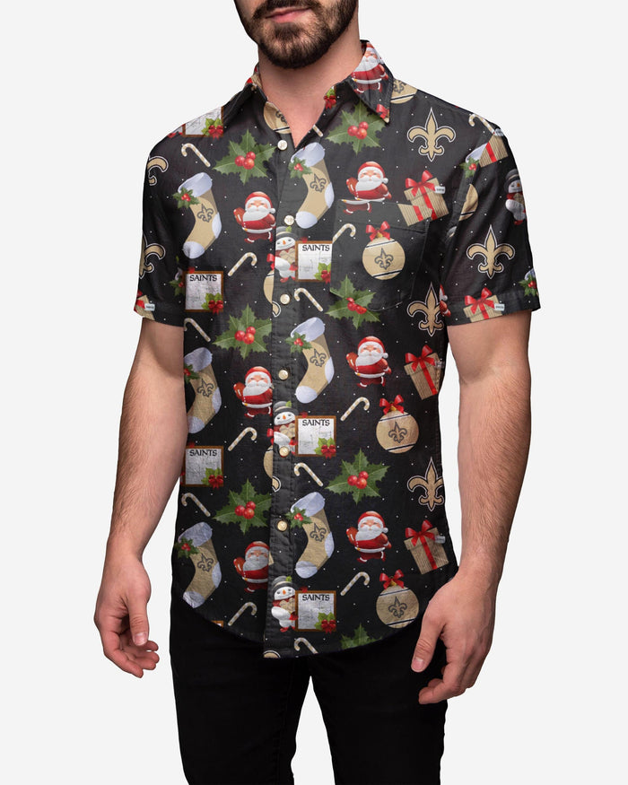 new orleans saints button up shirt