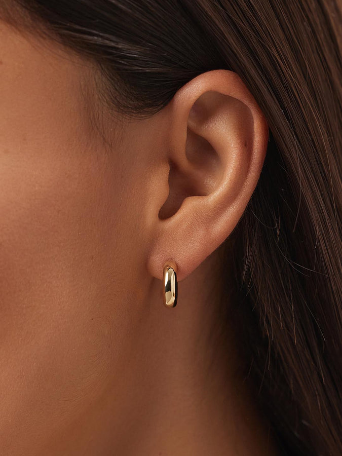 Gold Hoop Earrings | Gold earrings designs, Gold hoop earrings, Hoop  earrings small