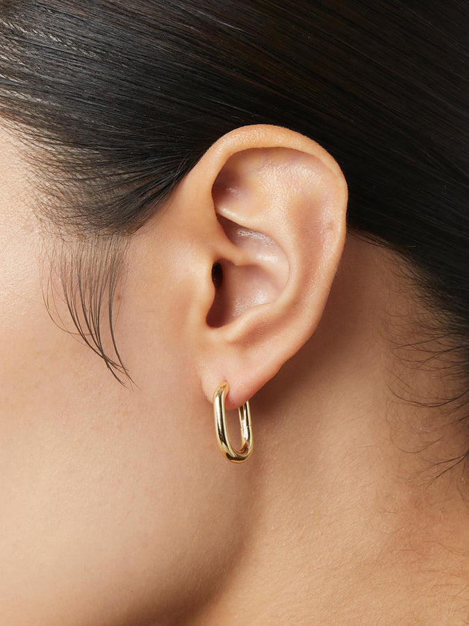 Gold Hoop Earrings - Rox Small
