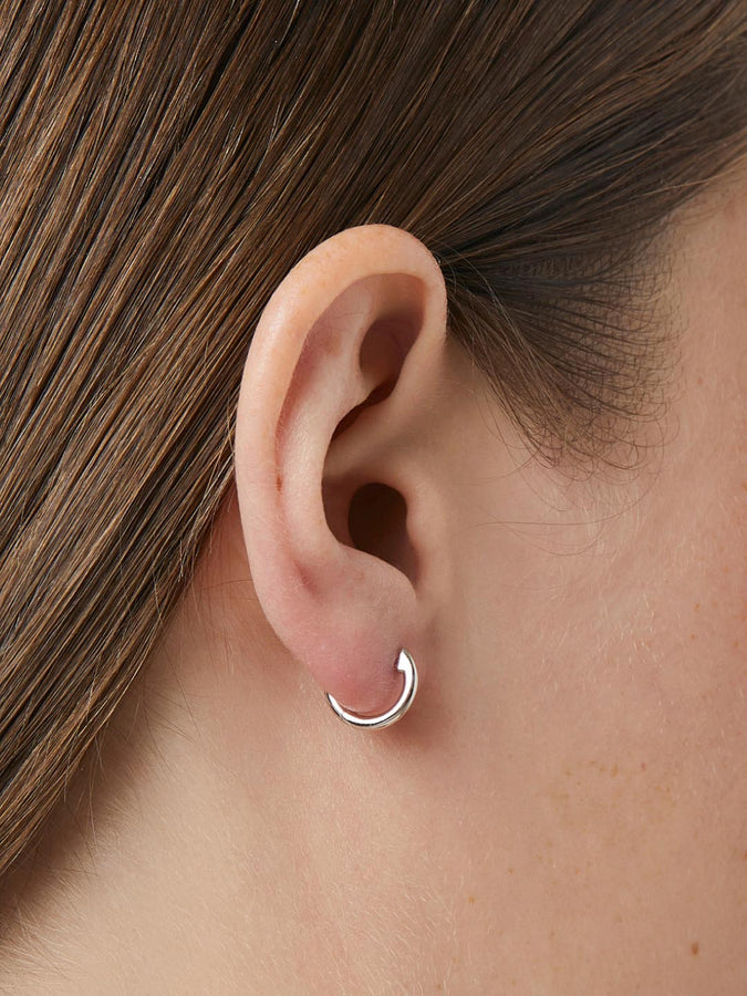 Silver Mini Hoops - Ear Huggies - Mini Hoop Earrings - Lulus