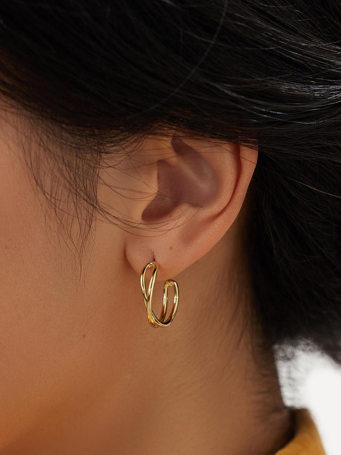 Small Gold Hoop Earrings - Sayer, Ana Luisa