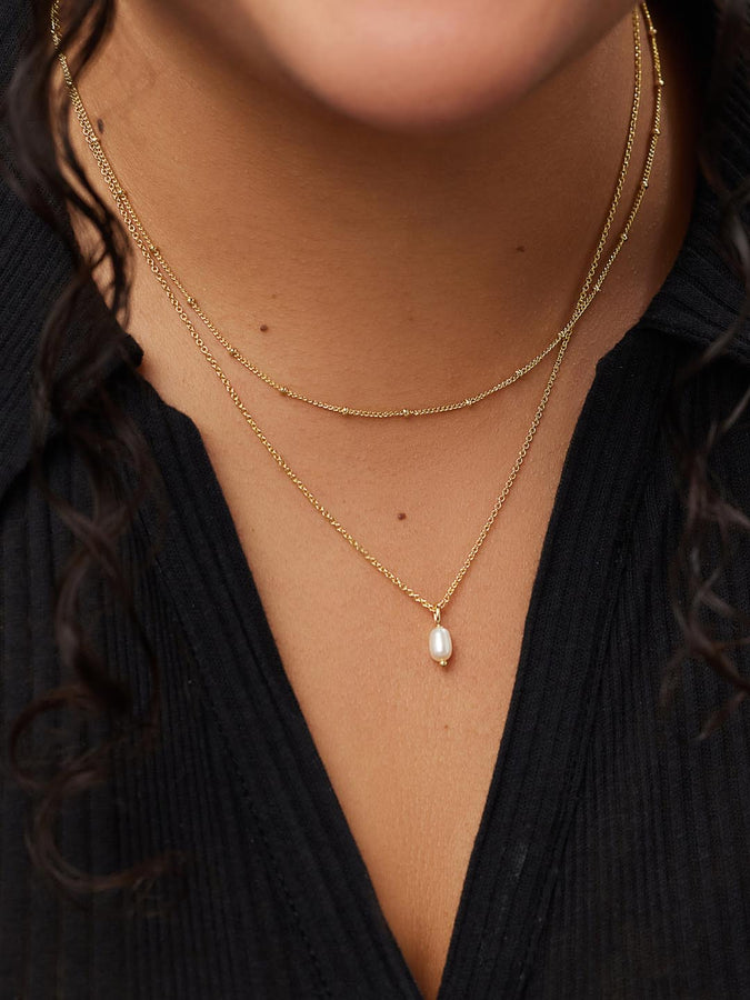 Solid Gold Dainty Gold Necklace - Gold Chain Necklace - Ana Luisa Jewelry