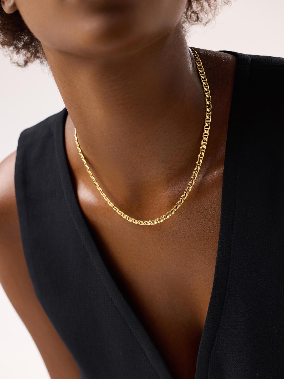 ana luisa/10K Solid Gold Flat Mariner チェーン ネックレス Flat Mariner Chain - Morgan Wide | Ana Luisa | Online