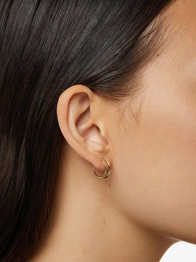 14K Gold Double Hoops Earrings - Duo - Ana Luisa Jewelry - Black Friday Earrings