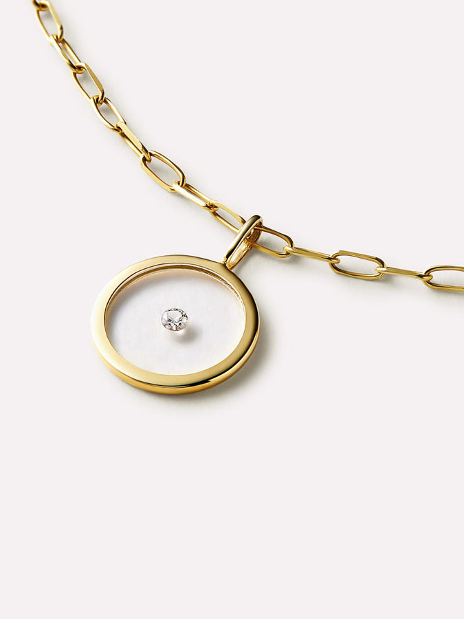 Gold Pendant - Floating Diamond Charm Large, Ana Luisa