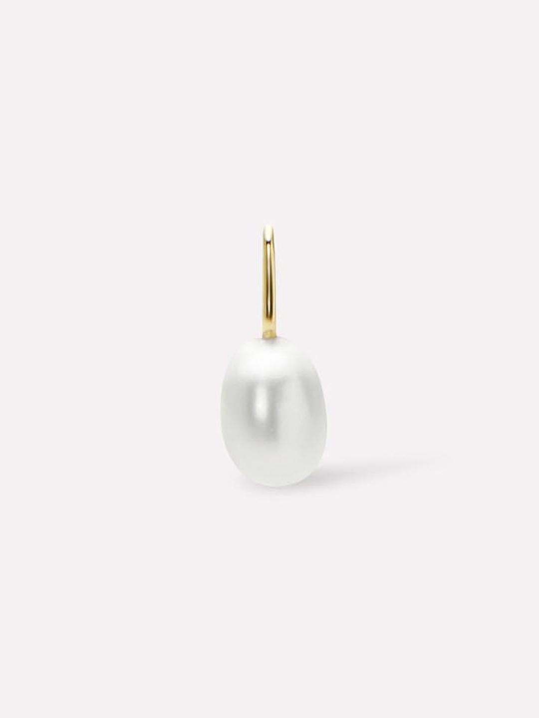 Solid Gold Pendant - Gold Pearl Charm - Ana Luisa Jewelry