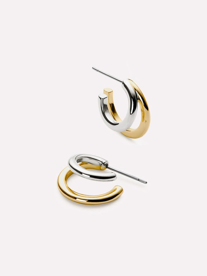 Double Hoop Earrings - Scarlett Two Tone | Ana Luisa Jewelry