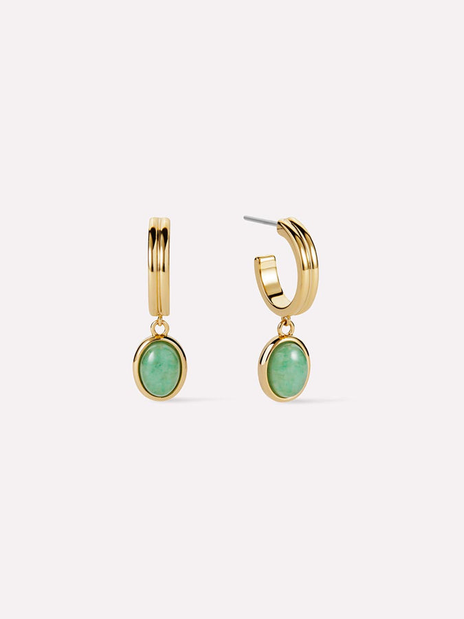 Green Stone Studded Statement Earrings With Hanging Jhumka Embellished With  Baby Pearls, स्टोन इयररिंग, स्टोन की कान की बाली - Stylishkudi, Gurgaon |  ID: 25749547097