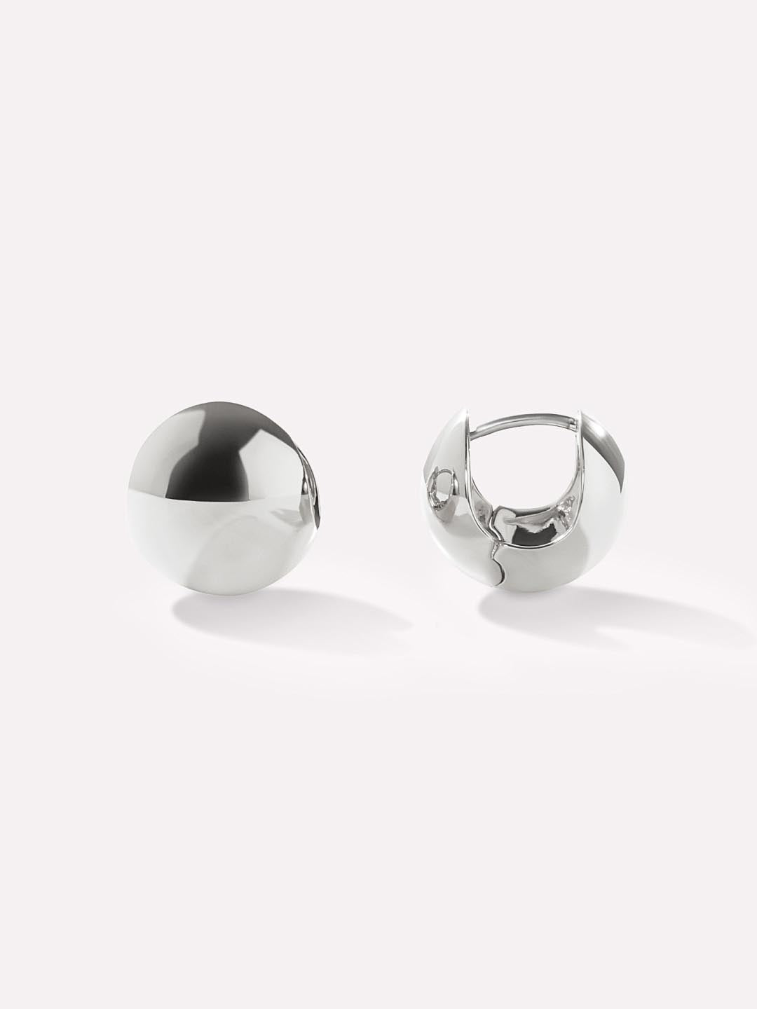 Silver Sphere Hoop Earrings - Mini Abby Silver | Ana Luisa | Online ...