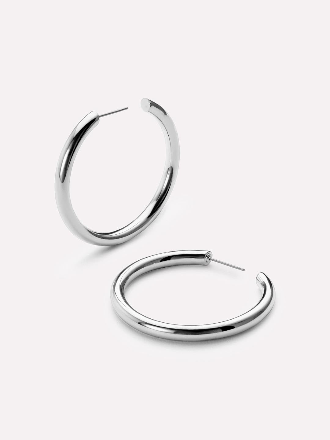 Amazon.com: 925 Sterling Silver Large Hoop Earrings Circle Endless Huggie  Big Hoops Earring 50/60/70/90mm for Women Girls (30mm): Clothing, Shoes &  Jewelry