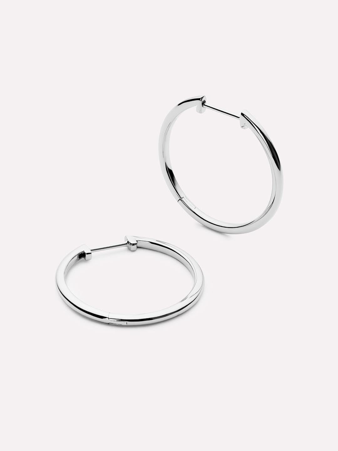 Small Slim Endless Hoops - Lo Small Silver | Ana Luisa Jewelry