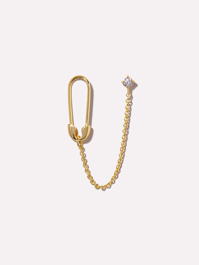 Safety Pin Chain Earring - Sia Link, Ana Luisa