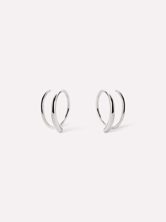 1 Pair Hollow Double Ring Small Hoop Earrings For Men Women New Trend Black  Silver-color Hip Hop Party Gothic Ear Jewelry - AliExpress