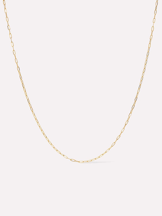 Paper Clip Chain Bezel Round Cut Diamond Necklace – Kingofjewelry.com