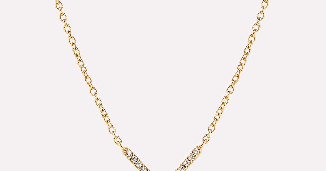 Diamond Pendant Necklace 14k Gold - Athena | Linjer Jewelry