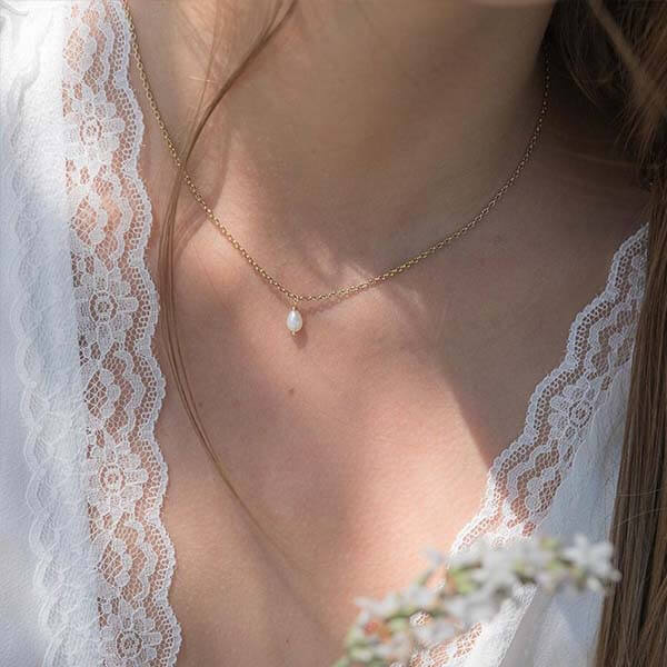 Ana Luisa Necklaces Pearl Necklace Mini Naomi Gold