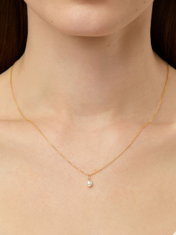 Gold Pendant - Gold Pearl Charm | Ana Luisa Jewelry